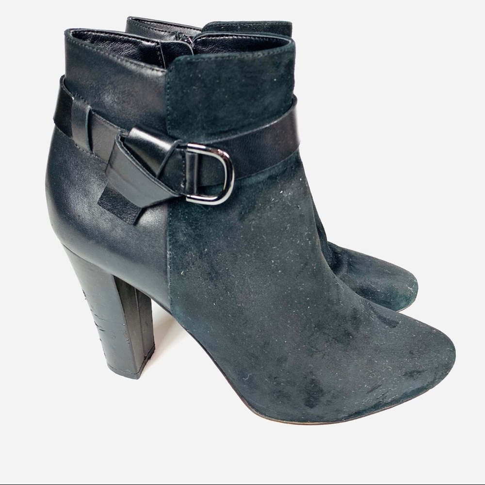 White House Black Market Heeled Boots Black